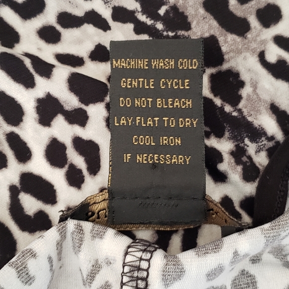 Susan Lawrence polkadot and cheetah print blouse size small - Picture 8 of 8